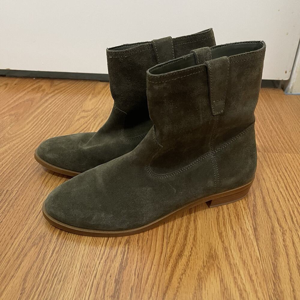 Rebecca Minkoff Chasidy Bootie suede leather dark forest green US 8